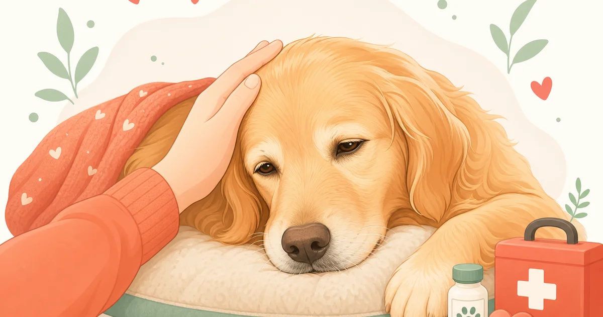 狗狗拉肚子時主人安户的溫暖畫面