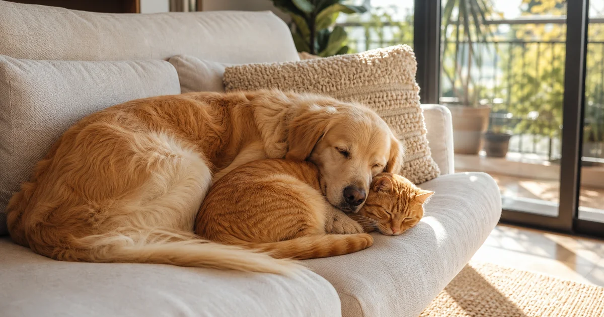 A cat and dog in an Australian rental home